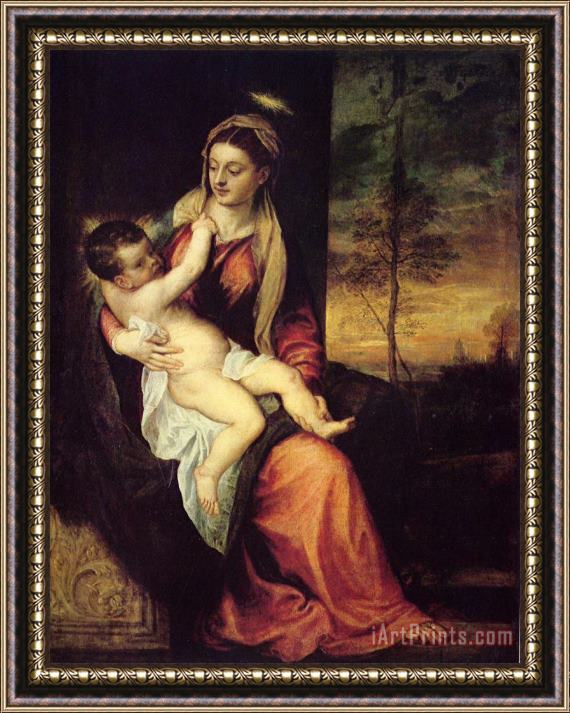Titian Mary with The Christ Child Framed Print