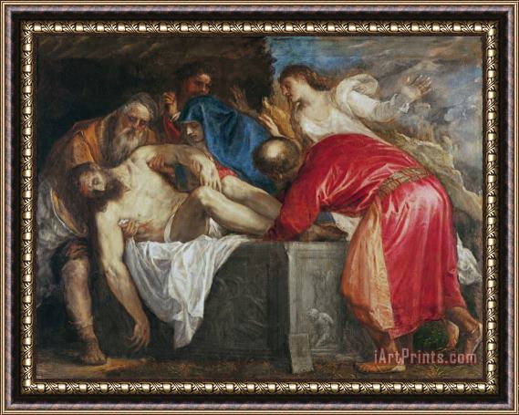 Titian The Entombment of Christ Framed Painting