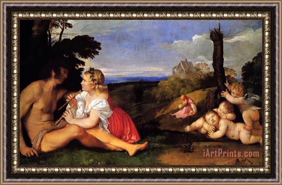 Titian The Three Ages of Man Framed Print