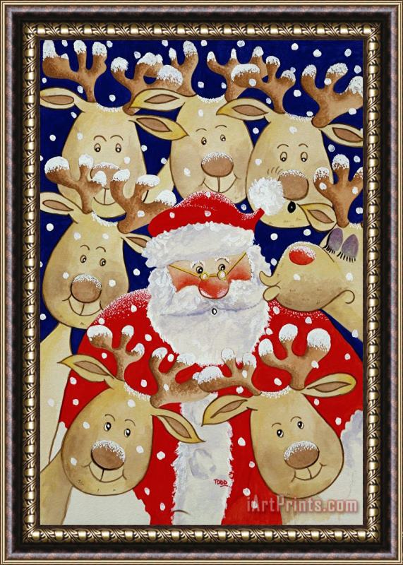 Tony Todd Kiss For Santa Framed Painting
