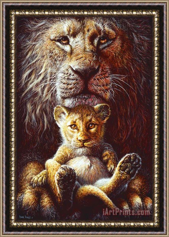 Unknwon Golden Son Lion King Art Craig Skaggs Framed Painting