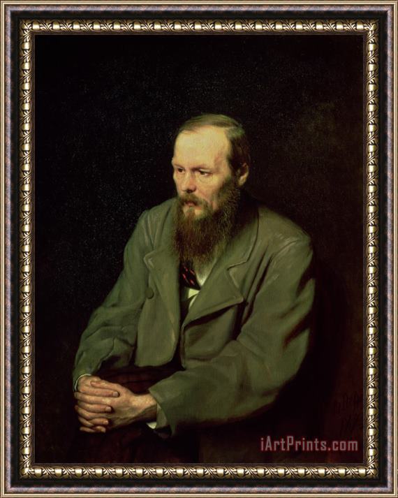 Vasili Grigorevich Perov Portrait Of Fyodor Dostoyevsky Framed Painting