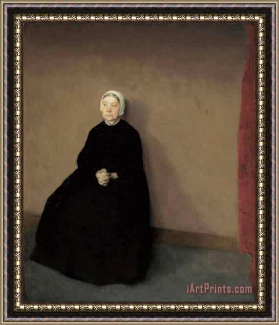 Vilhelm Hammershoi An Old Woman Framed Painting