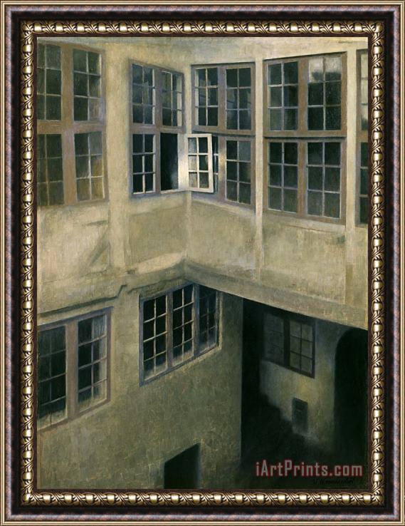 Vilhelm Hammershoi Interior of Courtyard, Strandgade 30 Framed Print
