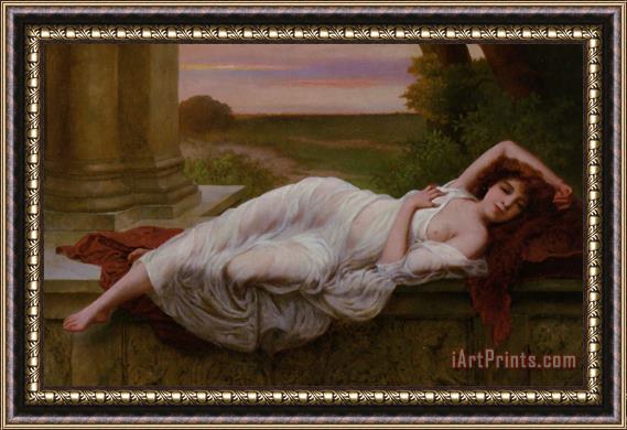 Vincent G. Stiepevich Reclining Beauty Framed Painting