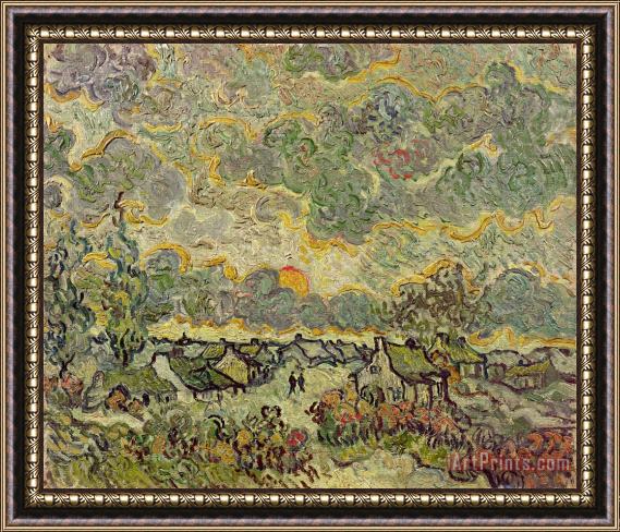 Vincent Van Gogh Autumn Landscape Framed Painting