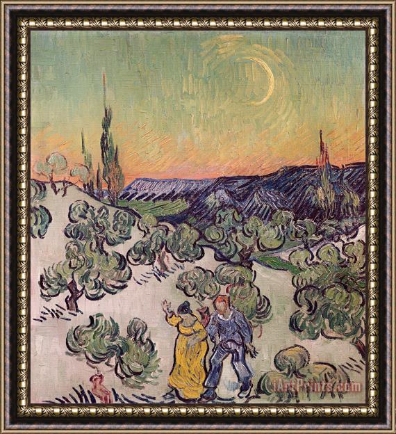 Vincent van Gogh Moonlit Landscape Framed Print