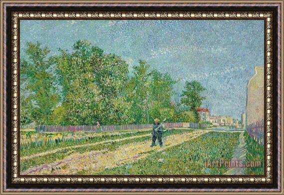 Vincent van Gogh Road On The Edge Of Paris Framed Print