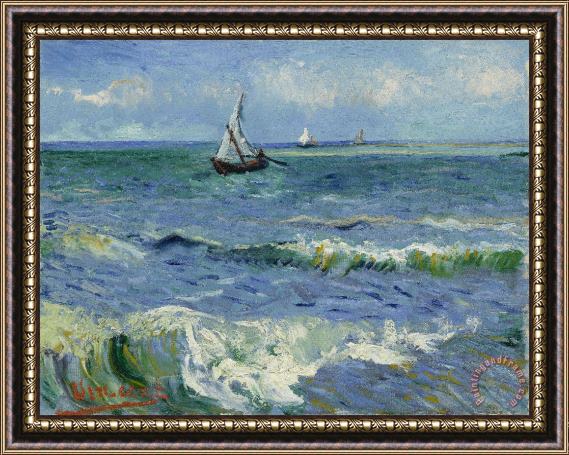 Vincent van Gogh The Sea at Les Saintes Maries De La Mer Framed Print
