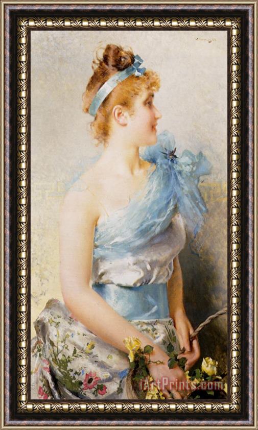 Vittorio Matteo Corcos A Spring Beauty Framed Painting