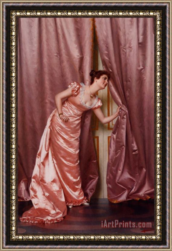 Vittorio Reggianini Eavesdropping Framed Painting