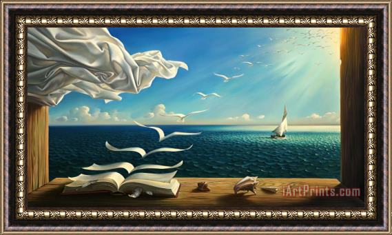 Vladimir Kush Diary of Discoveries Framed Painting