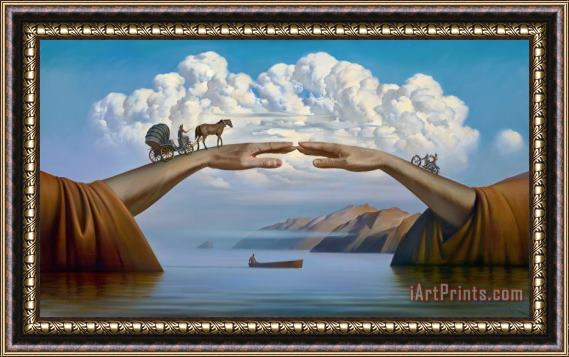 Vladimir Kush Draw Bridge Framed Painting