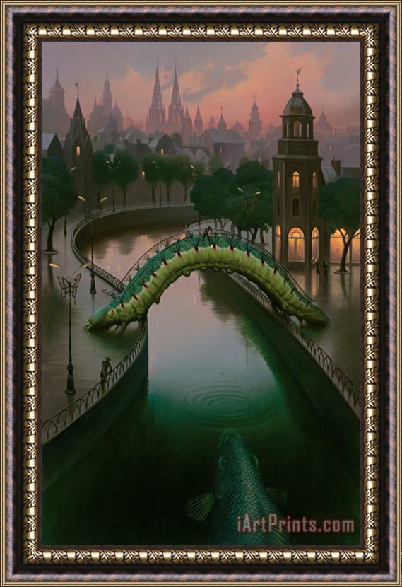 Vladimir Kush Fish in The City Framed Painting