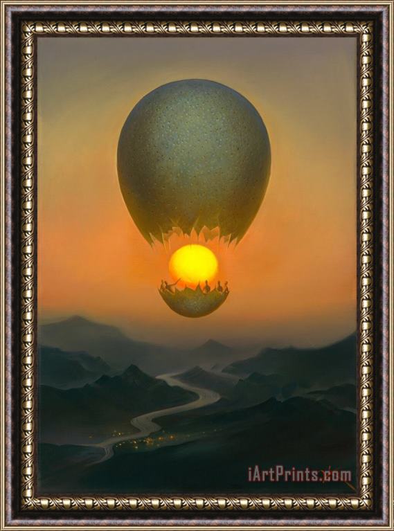 Vladimir Kush Flight of The Sun Framed Print
