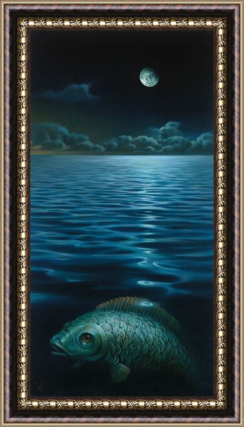 Vladimir Kush Moonlight Mystery Framed Painting