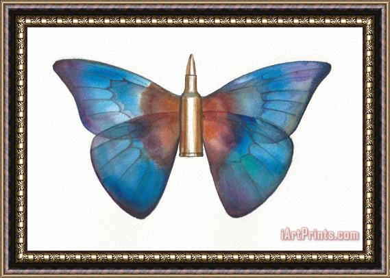 Vladimir Kush Morpho Bullet Butterfly Framed Print