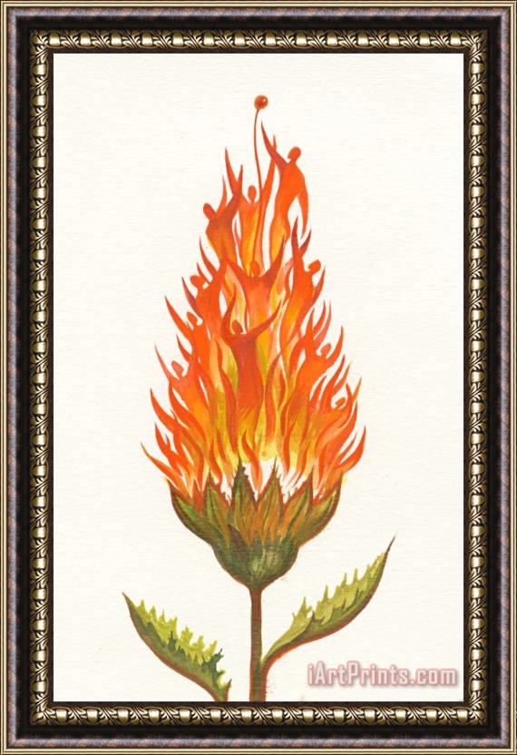 Vladimir Kush Olympic Torch Plant Framed Painting