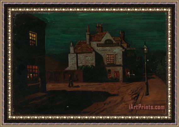 Walter Greaves The Black Lion, Chelsea by Night Framed Print