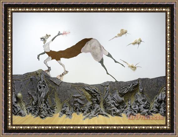 Wangechi Mutu Once Upon a Time She Said, I'm Not Afraid And Her Enemies Began to Fear Her The End, 2013 Framed Painting