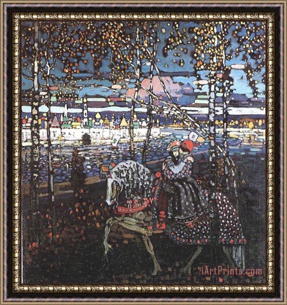 Wassily Kandinsky Couple Riding 1906 Framed Painting
