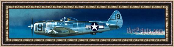 Wilf Hardy Republic P-47N Thunderbolt Framed Painting