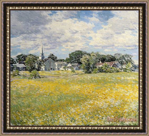 Willard Leroy Metcalf Buttercup Time Framed Painting