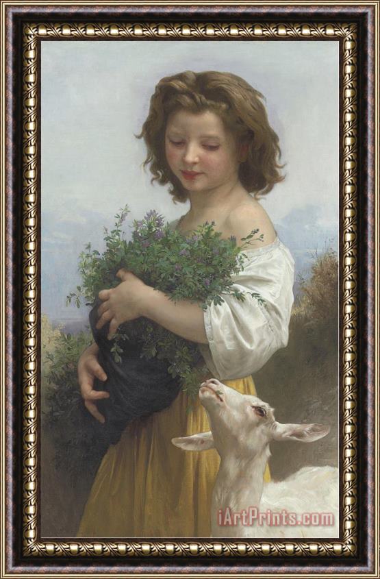William Adolphe Bouguereau Little Esmeralda Framed Painting