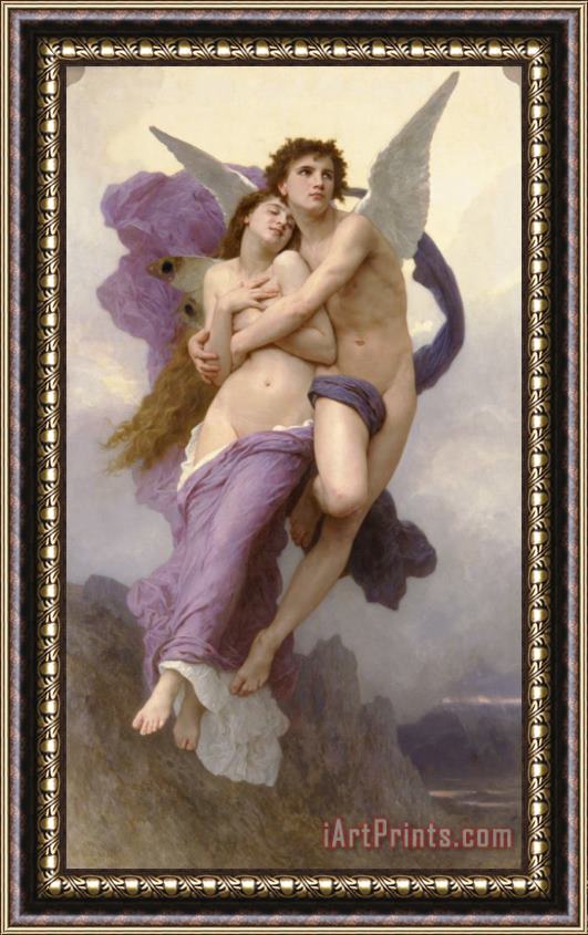 William Adolphe Bouguereau The Abduction Of Psyche Framed Print