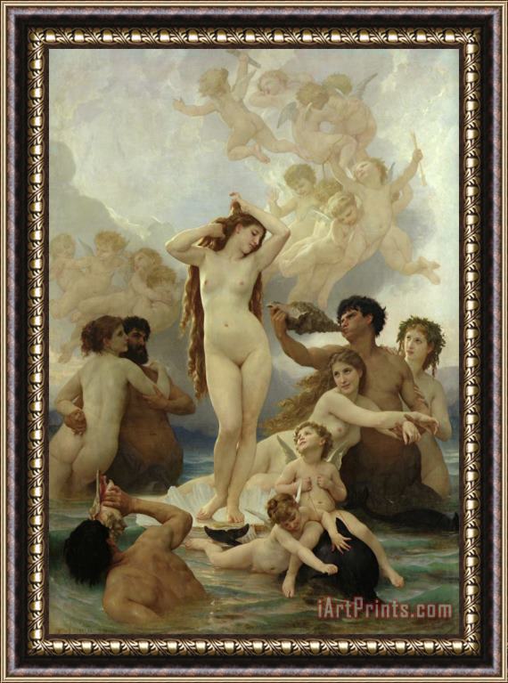 William Adolphe Bouguereau The Birth of Venus Framed Painting