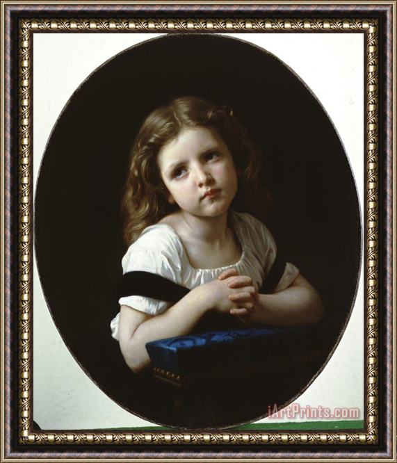 William Adolphe Bouguereau The Prayer Framed Painting