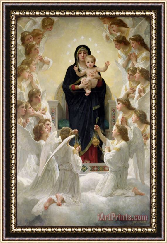 William Adolphe Bouguereau The Virgin with Angels Framed Print