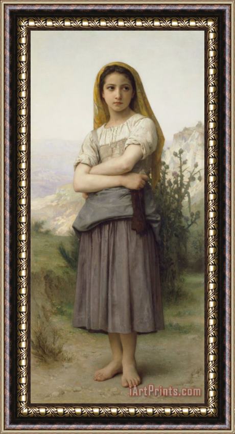 William Adolphe Bouguereau Young Girl Adjusted Framed Print