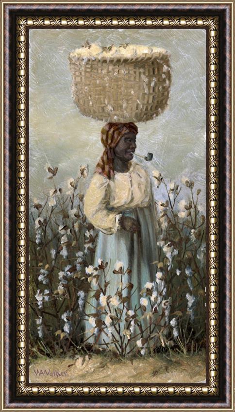 William Aiken Walker Cotton Picker Framed Painting