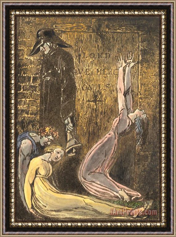 William Blake Europe. a Prophecy, Plate 13 (bentley 10) Framed Painting