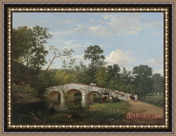 William D. MacLeod Antietam Bridge Framed Painting
