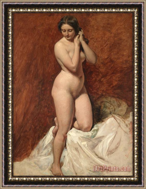 William Etty Nude From The Front Framed Print