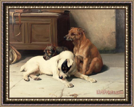 William Henry Hamilton Trood Waiting For Master Framed Painting