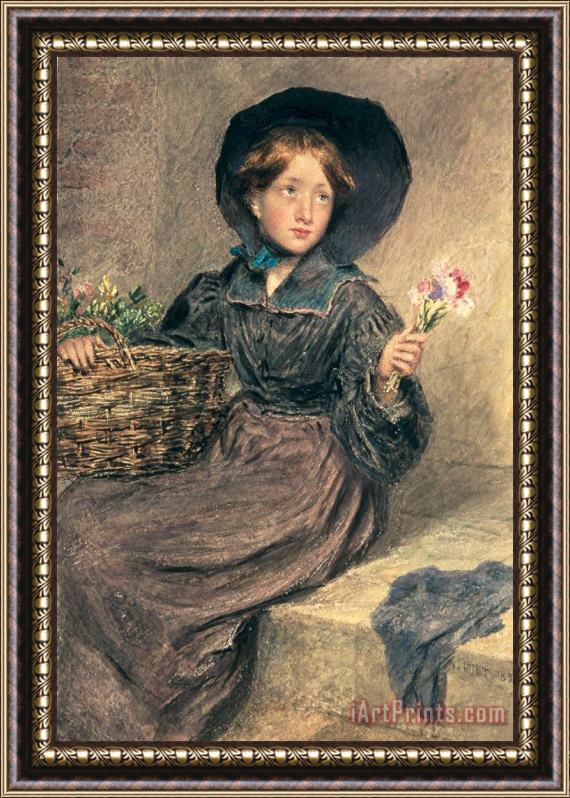 William Henry Hunt The Flower Girl Framed Painting