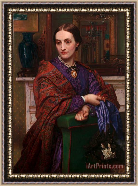 William Holman Hunt Fanny Waugh Hunt Framed Painting