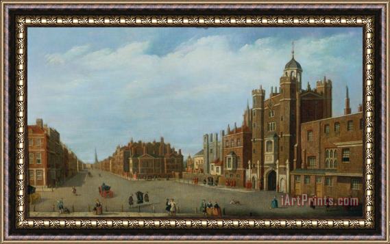 William James View of St. James's Palace and Pall Mal Framed Painting
