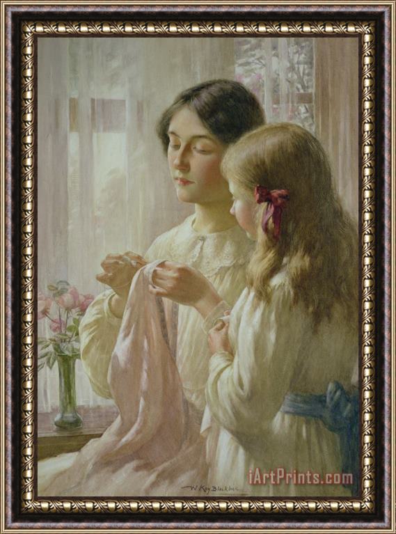William Kay Blacklock The Lesson Framed Painting