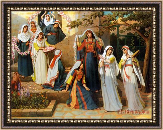 William Longmaid The Dance of The Virgins Framed Painting