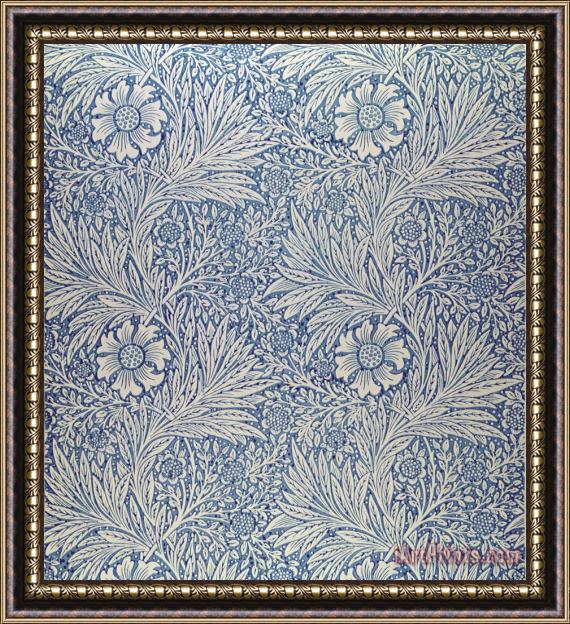 William Morris Marigold wallpaper design Framed Print