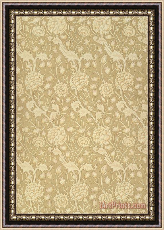 William Morris Wild Tulip Wallpaper Design Framed Print