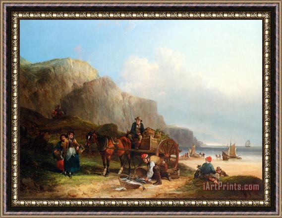 William Shayer, Snr Scene in The Isle of Wight Framed Print