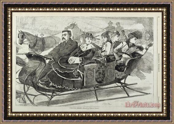Winslow Homer Christmas Belles Framed Print