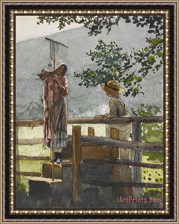 Winslow Homer Spring Framed Painting