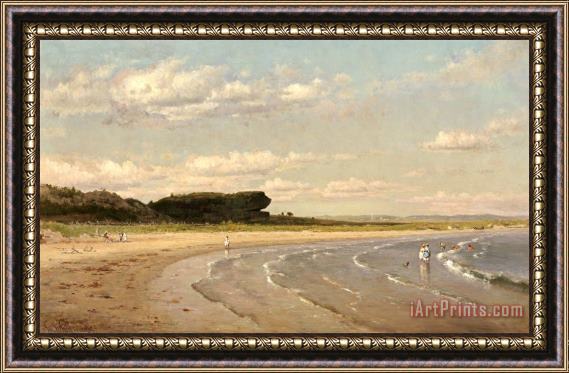 Worthington Whittredge Second Beach, Newport Framed Painting