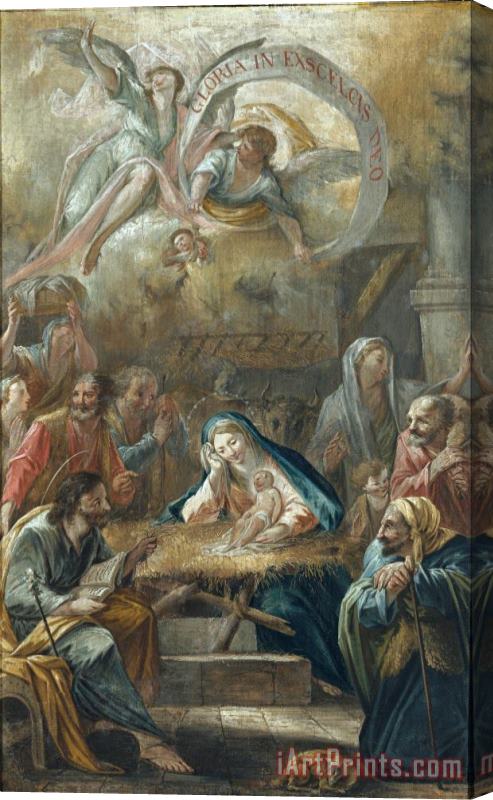 'El Vigata' Francesc Pla Duran Birth of Jesus And The Adoration of The Shepherds Stretched Canvas Print / Canvas Art